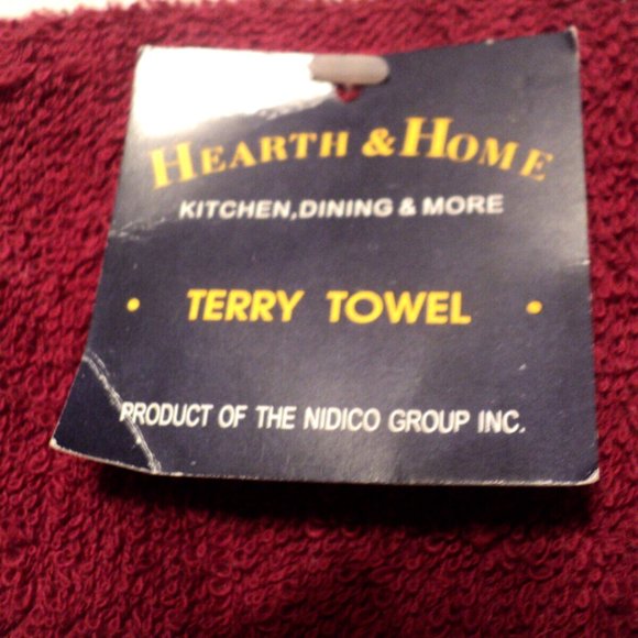 Set of 3 Bath Hand Towels 2 Black, 1 Burgundy Vintage Westpoint Grand Patrician - Picture 2 of 4